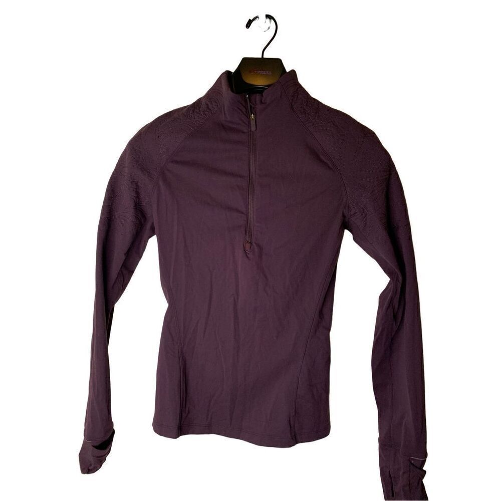 Lululemon Toasty Tech 1/2 Zip black cherry women's size 2 W3AXUS